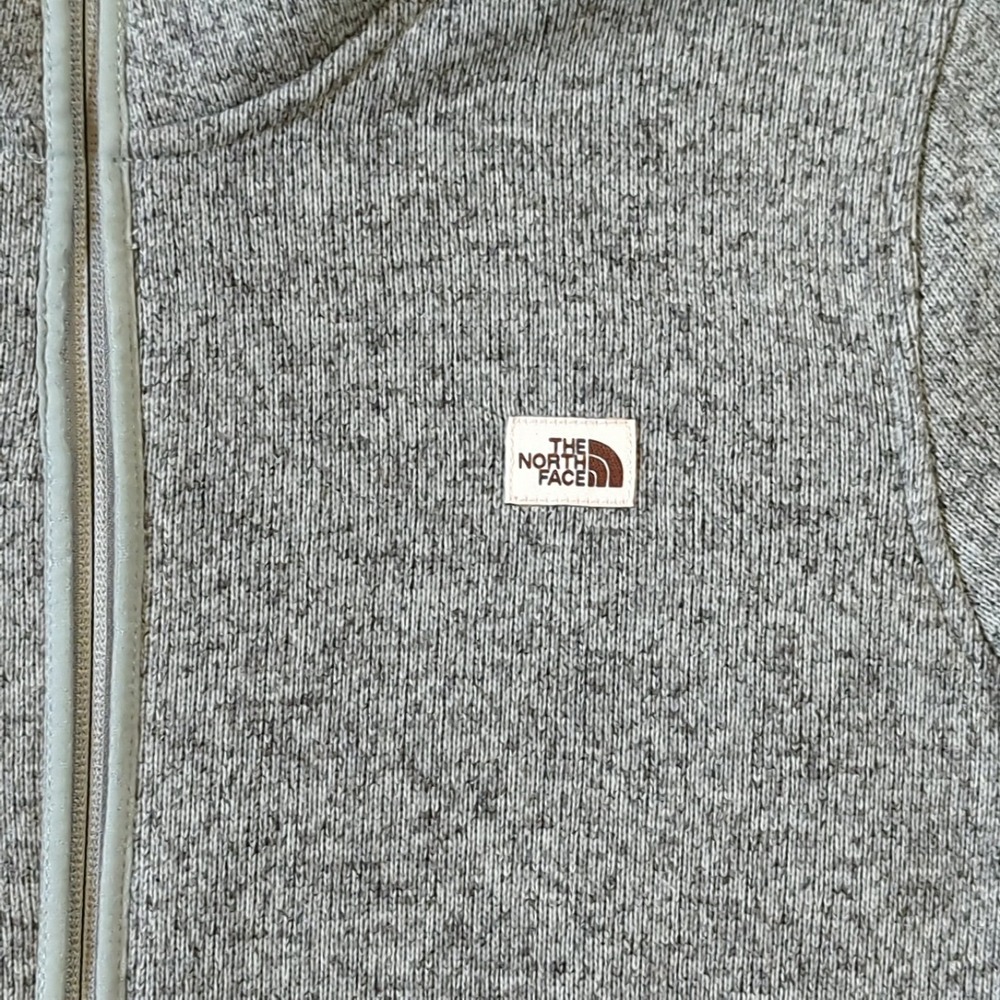 The North Face Crescent Full Zip Fleece Jacket Womens Large Heather Green - Picture 4 of 8